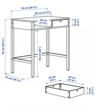 Escritorio de bambú con cajón NORDKISA