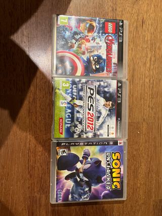 Lote 3 Juegos PS3: LEGO, PES, Sonic