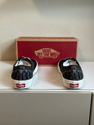 Scarpe Vans Authentic Checkerboard Nere Grigie Tg