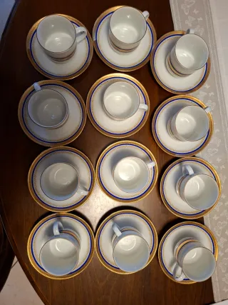 Tazzine caffè vintage oro e bianco