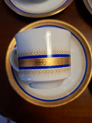 Tazzine caffè vintage oro e bianco