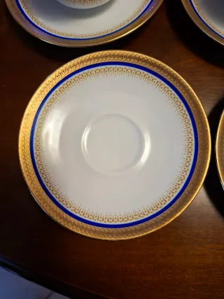 Tazzine caffè vintage oro e bianco