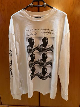 Camiseta Tupac Blanca Manga Larga