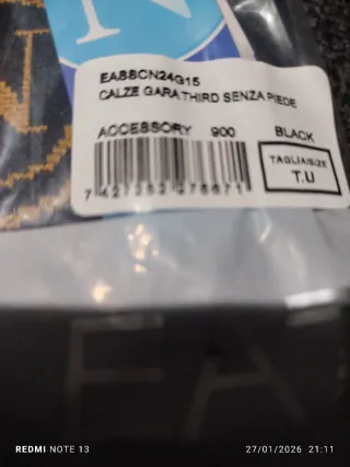 Calze gara EA7 Napoli senza piede