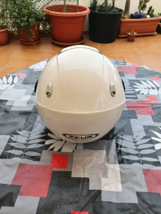 Casco Jet Blanco con Visera
