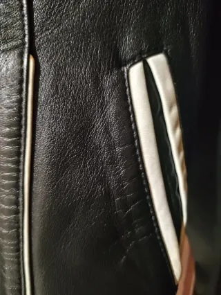 Chaqueta Moda Pelle Piel Negra