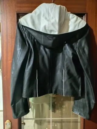 Chaqueta Moda Pelle Piel Negra