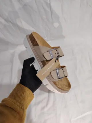 Sandalias Anna Field Beige Hebillas Nuevas