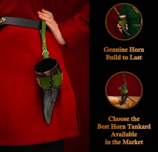 Vaso vikingo con soporte para cinturón