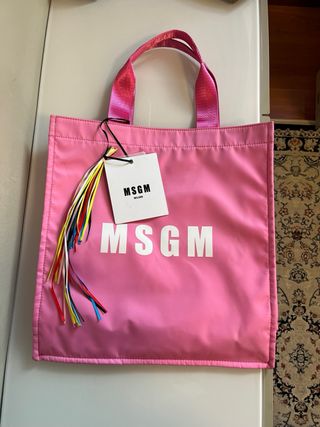 Borsa shopper rosa MSGM