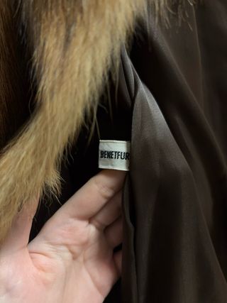 Abrigo Vintage Piel Natural Benetfurs