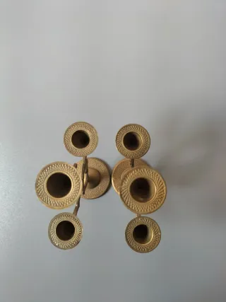 Candelabros de latón dorados (2 unidades)