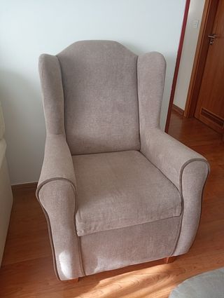 2 Butacas Fijas Gris-Beige