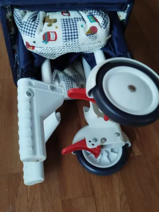 Cuna de viaje plegable azul