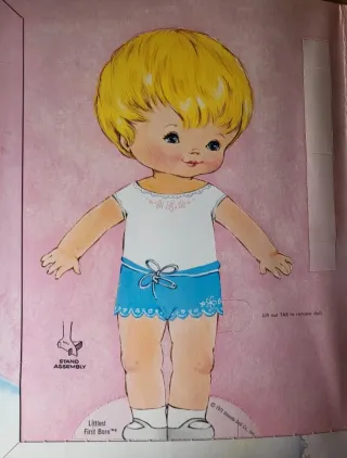 Littlest First Born paper doll and clothes