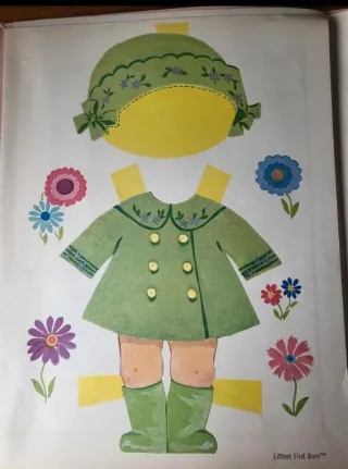 Littlest First Born paper doll and clothes