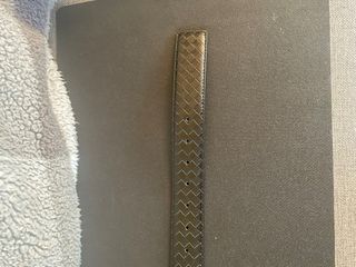 Cintura Amiri Nera con Logo Argento