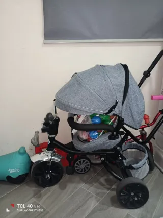 Triciclo 3 en 1: Carro de paseo y bici