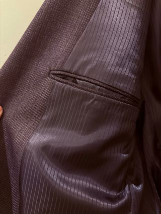 Chaqueta blazer caballero de color marrón violáceo