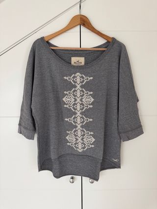 Jersey Hollister gris talla M
