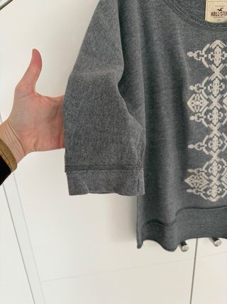 Jersey Hollister gris talla M