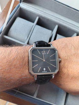 Reloj Calvin Klein Swiss Made Negro/Plata