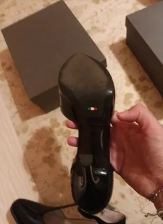 Scarpe Nero Giardini donna tacco vernice nere