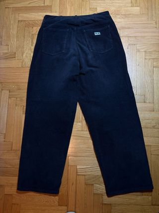 Pantaloni Obey neri in velluto