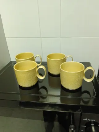 Juego 4 Pocillos Café Vintage