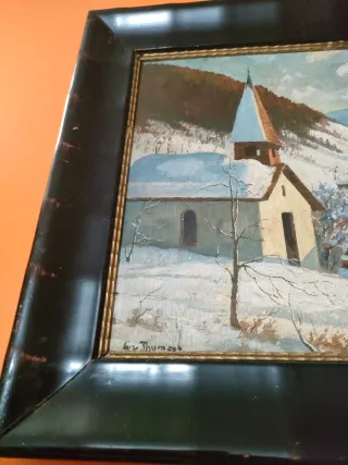 Oleo sobre tabla alemán 1937 firmado Thuman