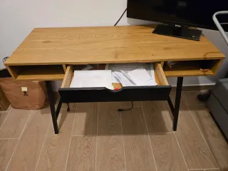 Escritorio ABBETVED 48x120 Roble/Negro