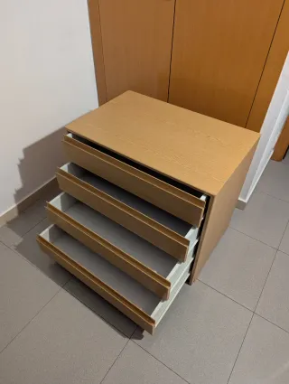 Cajonera de madera 4 cajones