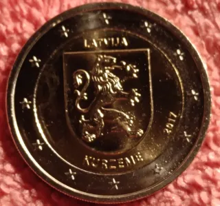 2 euros Letonia 2017 Kurzeme