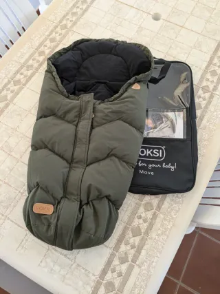 Saco bebé Voksi acolchado verde