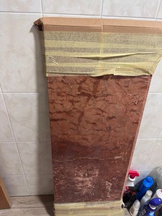 Placa de mármol rojo veteado 120cm x 50 cm