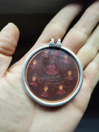 Colgante amuleto Antigüedad Deidad Shiva Plata Ley