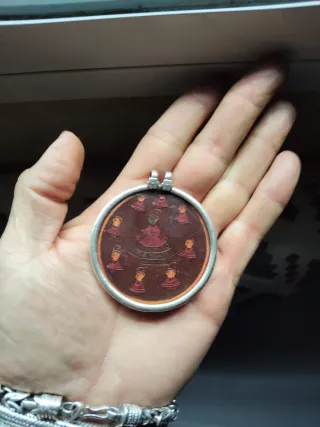 Colgante amuleto Antigüedad Deidad Shiva Plata Ley