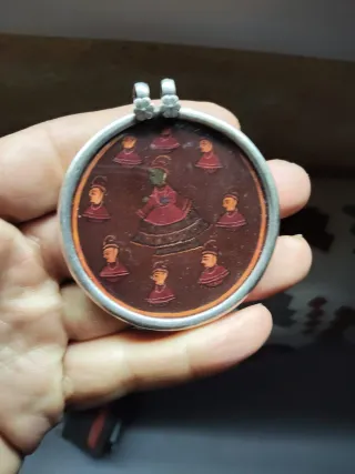 Colgante amuleto Antigüedad Deidad Shiva Plata Ley