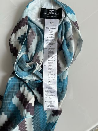 Collant Elisabetta Franchi fantasia chevron tg S
