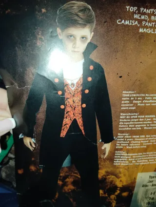 Disfraz Conde Drácula niño talla 10-12
