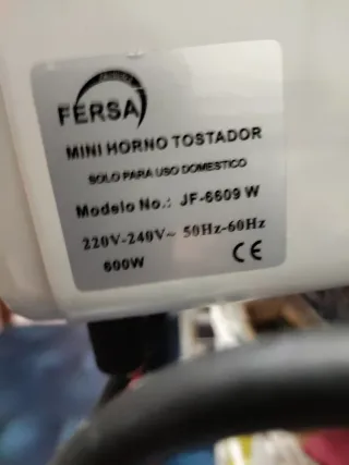 Mini horno eléctrico Fersa