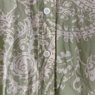 Vestido Zara Estampado Verde Talla L