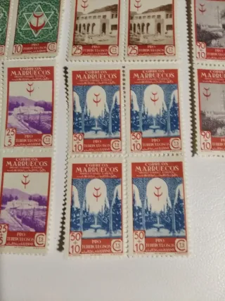 Serie Pro Tuberculosos Marruecos Sellos