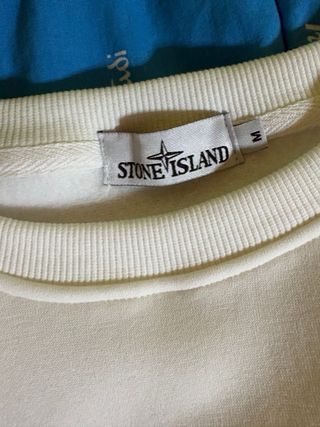 Stone Island Felpa Bianca Taglia M