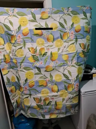 Telo picnic con manici fantasia limoni