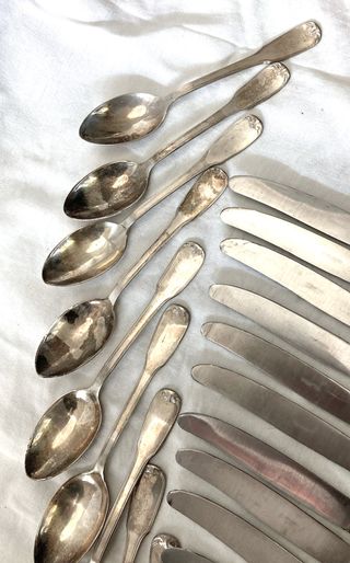 Set posate vintage argentone 26 pezzi