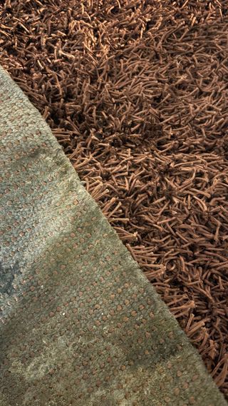 Alfombra Pelo Largo Marrón 160x120