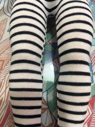 Medias Nancy Rayas Blanco y Negro