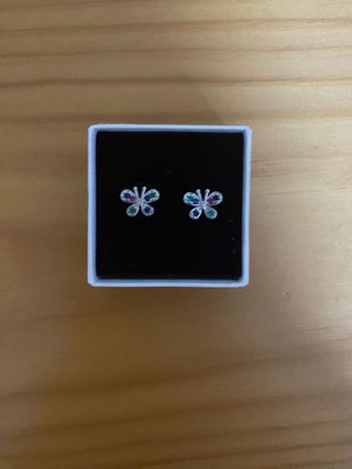 Pendientes Mariposa Plata Multicolor