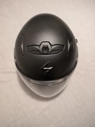 Casco moto tipo jet con visera